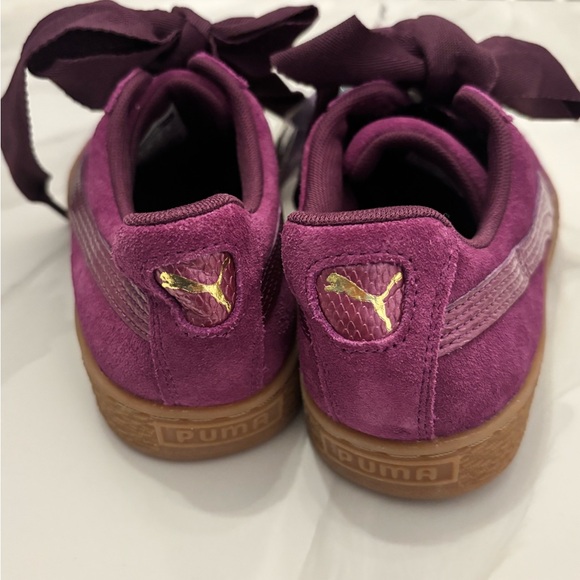 Kids Puma Purple Suede Sneakers - Picture 8 of 13